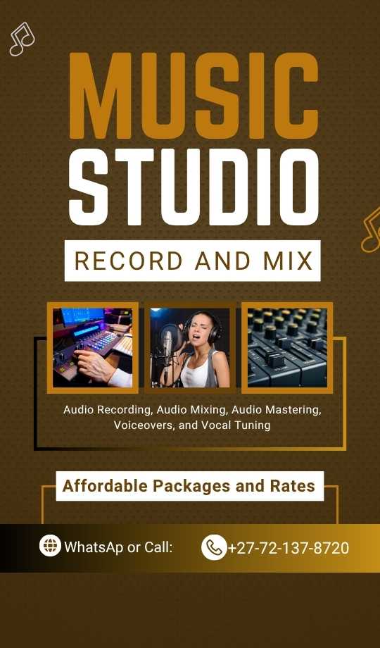 Record, mix and mastering your music at Morgeez Studios Bramly, Johannesburg